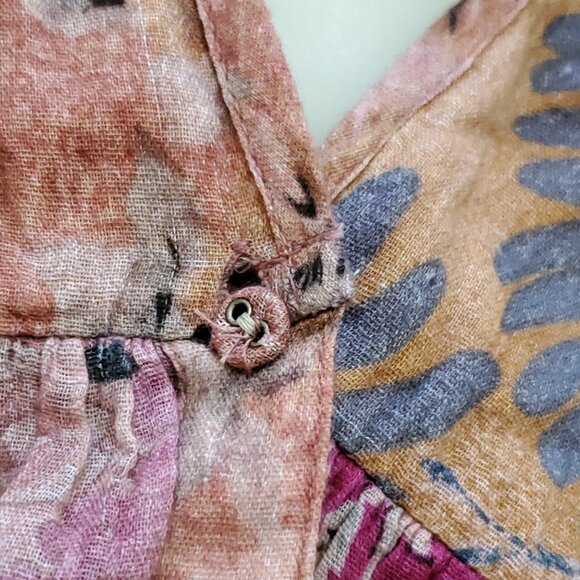 Anthropologie Mes Demoiselles Bonnie Floral Eyelet Boho Maxi Dress Size 38 - Picture 14 of 15